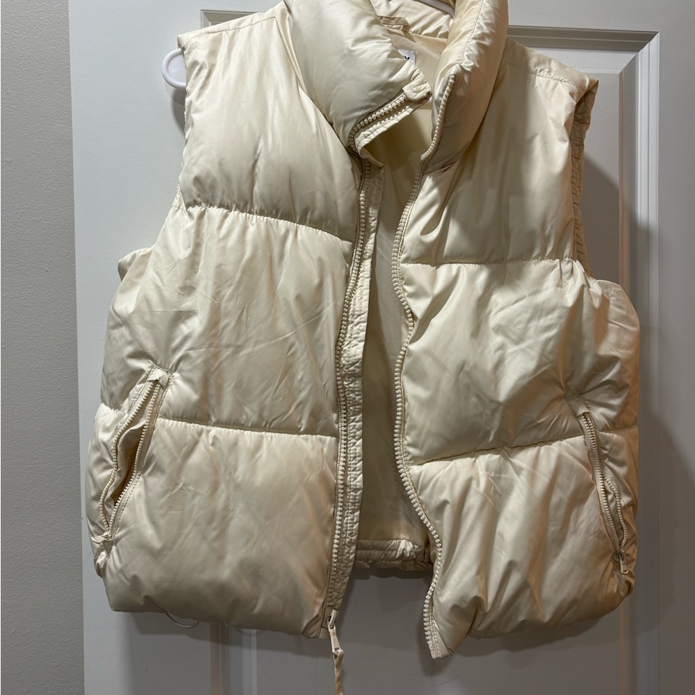 Cream Puffer Vest